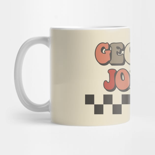 George Jones Checkered Retro Groovy Style by Lucas Bearmonster